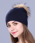 knitted Raccoon fur Beanie