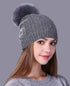 Real fox fur winter hat
