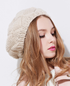 Rabbit Fur knitted beret Hat