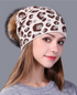 Leopard print knitted hat